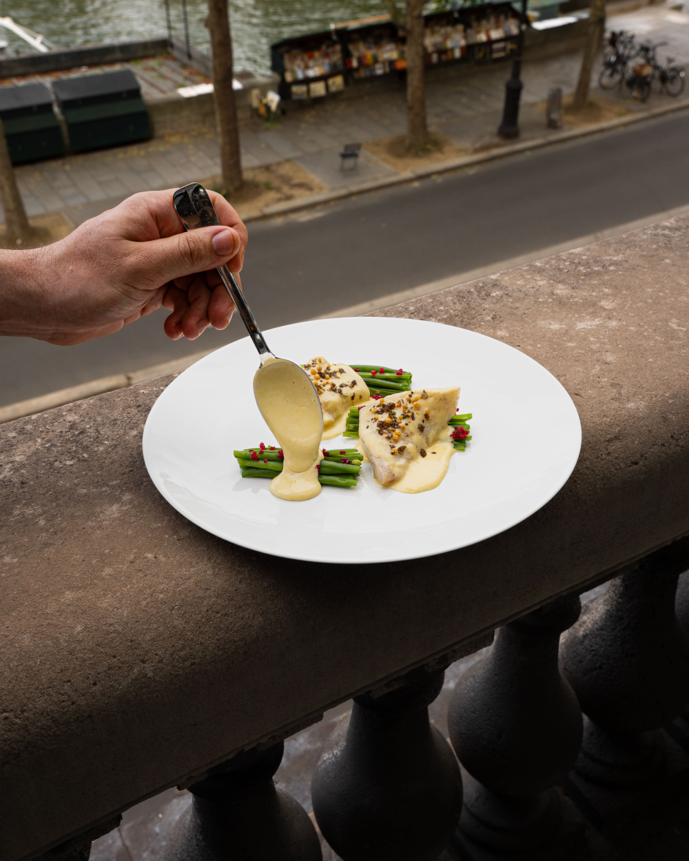 Steamed John Dory, cooking juices, green beans and a hint of lemon